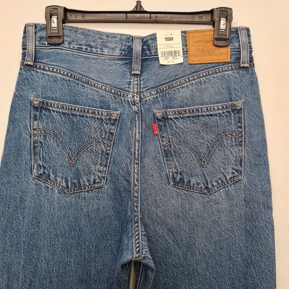 Levi's Premium High Loose Taper Blue Denim Jeans Women's Size Tag 27x29 - Picture 7 of 16